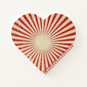 ストライプとヴィンテージ バレンタインのピエロ ハート ノートブック (裏面)