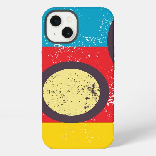 ストライプと円 iPhoneケース (裏面)