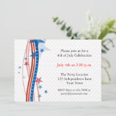 ストライプと星のストリーマー 招待状 (スタンド正面)