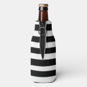 ストライプと牡丹パーソナライズされたボトルクール ボトルクーラー (ボトル裏面)