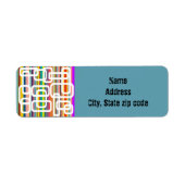 ストライプと長方形 ラベル (正面)