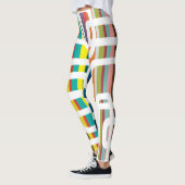 ストライプと長方形 レギンス (左)