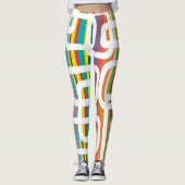 ストライプと長方形 レギンス (正面)