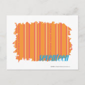ストライプなオレンジ2を薄くして下さい ポストカード (正面)