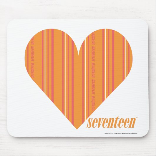 ストライプなオレンジ3を薄くして下さい マウスパッド (正面)