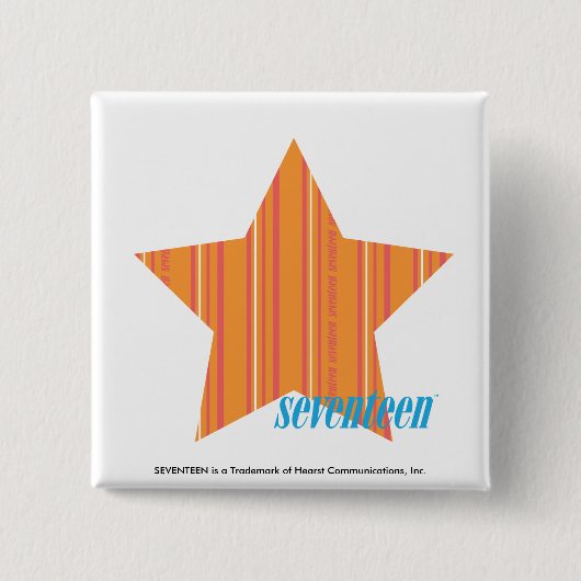 ストライプなオレンジ4を薄くして下さい 缶バッジ (正面)