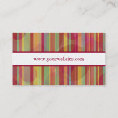 ストライプなカラフル及び円が付いているモダンなモノグラム 名刺 (裏面)