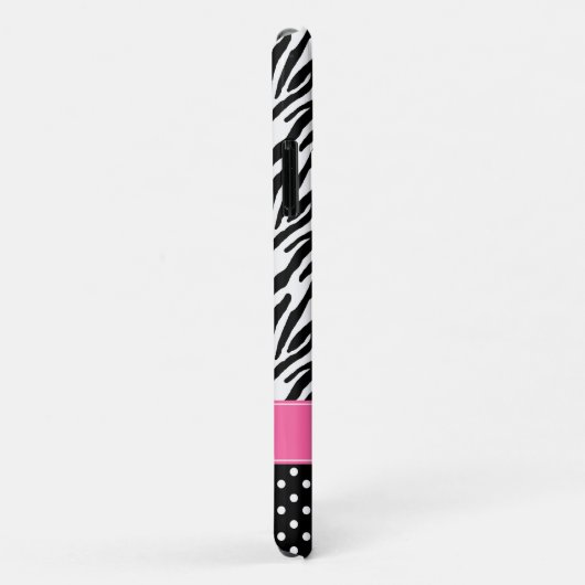 ストライプなシマウマおよび水玉模様のカスタムの写真 Case-Mate iPhoneケース (裏面/右)