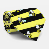 ストライプなスズメバチおよび漫画のスズメバチの縞模様 ネクタイ (ロール)