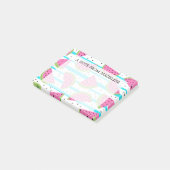 ストライプなパターンのネオンスイカ ポストイット (アングル)