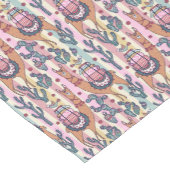 ストライプなパターンのラマ ショートテーブルランナー (コーナー)