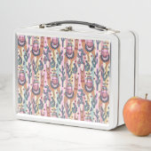 ストライプなパターンのラマ メタルランチボックス (インサイチュ)