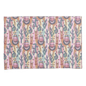 ストライプなパターンのラマ 枕カバー (正面右)