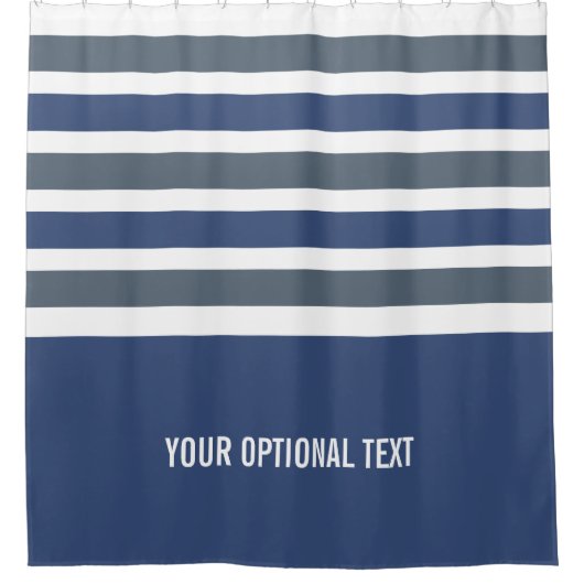 ストライプなパターンカスタムなシャワー・カーテン シャワーカーテン (正面)