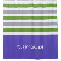 ストライプなパターンカスタムなシャワー・カーテン