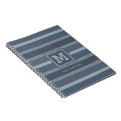 ストライプなパターンカスタムなモノグラムのノート ノートブック (右側)