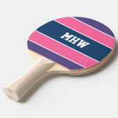 ストライプなパターンカスタムなモノグラムの卓球ラケット 卓球ラケット (正面アングル)