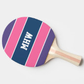 ストライプなパターンカスタムなモノグラムの卓球ラケット 卓球ラケット (横)