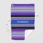 ストライプなパターン名前をカスタムするのゴルフタオル ゴルフタオル (インサイチュ)