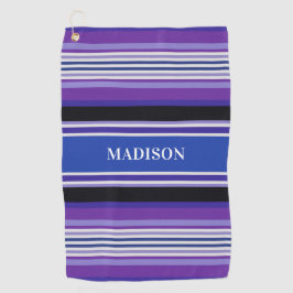 ストライプなパターン名前をカスタムするのゴルフタオル ゴルフタオル