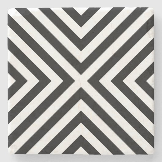 ストライプなパターン ストーンコースター (正面)