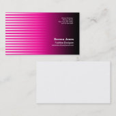 ストライプなピンクの名刺 名刺 (正面/裏面)