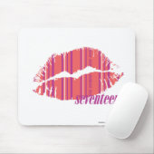 ストライプなピンクを薄くして下さい マウスパッド (マウス)