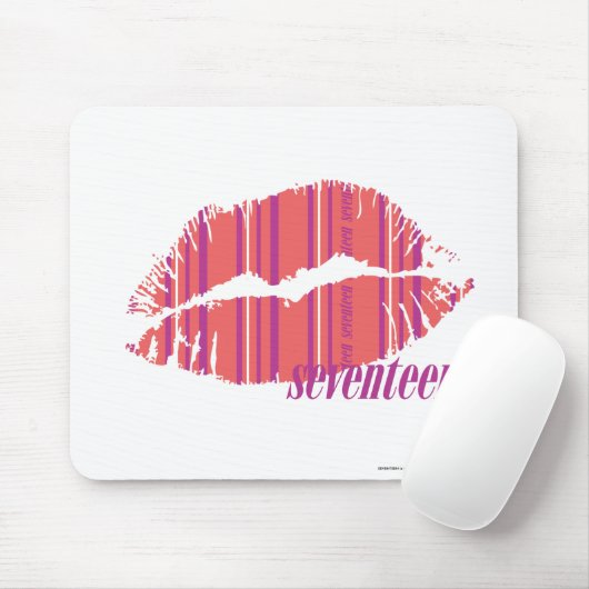 ストライプなピンクを薄くして下さい マウスパッド (マウス)