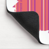 ストライプなピンク2を薄くして下さい マウスパッド (コーナー)