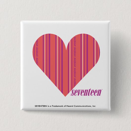 ストライプなピンク3を薄くして下さい 缶バッジ (正面)