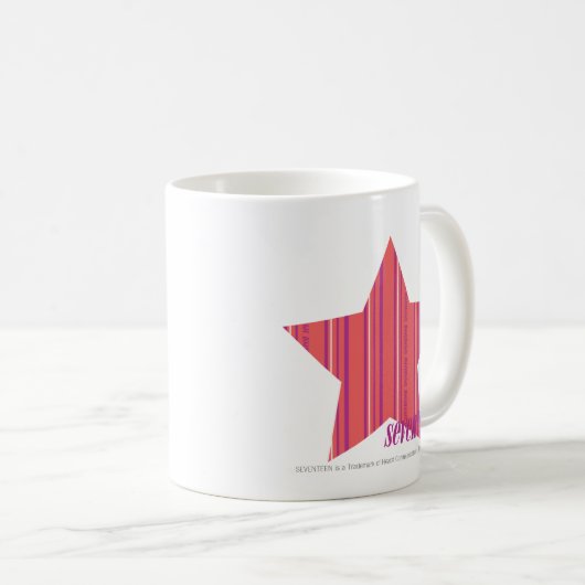 ストライプなピンク4を薄くして下さい コーヒーマグカップ (正面右)