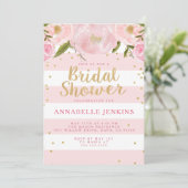 ストライプなブライダルシャワーのパーティの招待状 招待状 (スタンド正面)