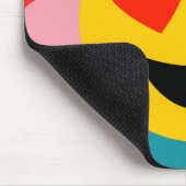 ストライプなマウスパッドの愛ハートEmoji マウスパッド (コーナー)