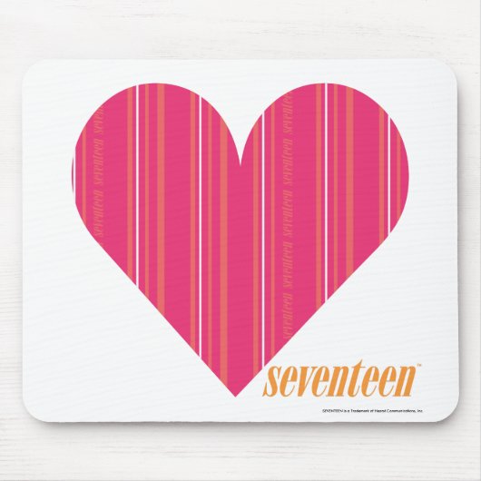 ストライプなマゼンタ4を薄くして下さい マウスパッド (正面)