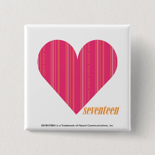 ストライプなマゼンタ4を薄くして下さい 缶バッジ (正面)