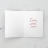 ストライプなメリークリスマスおよび雪片の写真カード シーズンカード (内部)