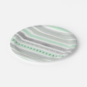 ストライプなユニークで真新しい灰色の水彩画および矢 ペーパープレート (アングル)