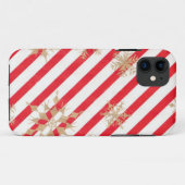ストライプなヴィンテージ及び雪片 Case-Mate iPhoneケース (裏面(横))