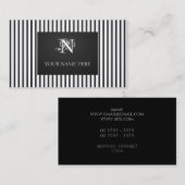 ストライプな新しい 名刺 (正面/裏面)
