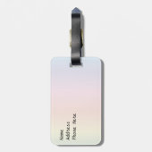 ストライプな旅行バッグのラベルのテンプレート ラゲッジタグ (裏面縦)