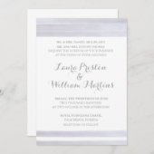 ストライプな水彩画の結婚式招待状 招待状 (正面/裏面)