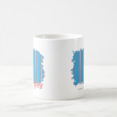 ストライプな水4を薄くして下さい コーヒーマグカップ (中央)