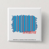 ストライプな水4を薄くして下さい 缶バッジ (正面)