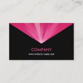 ストライプな白熱封筒のピンク 名刺 (裏面)