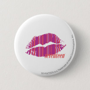 ストライプな紫色を薄くして下さい 缶バッジ