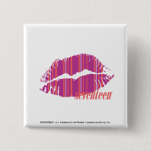 ストライプな紫色を薄くして下さい 缶バッジ