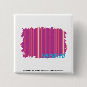 ストライプな紫色2を薄くして下さい 缶バッジ