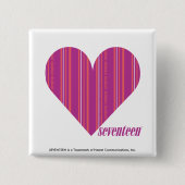 ストライプな紫色4を薄くして下さい 缶バッジ (正面)