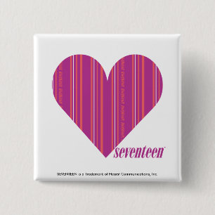 ストライプな紫色4を薄くして下さい 缶バッジ