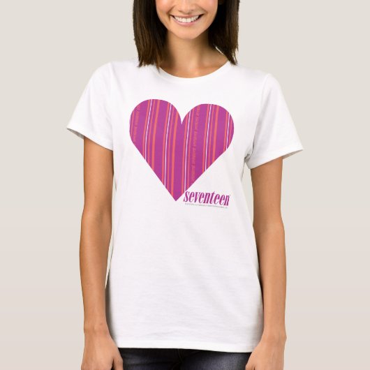 ストライプな紫色4を薄くして下さい Tシャツ (正面)